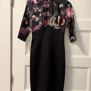 Floral Black Dress Ted Baker 0